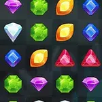 다양한 색상의 보석들이 격자 형태로 배열되어 있는 이미지