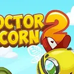 밝은 하늘을 배경으로 DOCTOR ACORN 2라는 텍스트와 큰 노란 벌이 있는 이미지