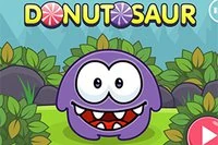귀여운 몬스터 도너츠사우르에게 먹이를 주세요