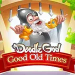 성문 앞에 서 있는 재미있게 생긴 남자가 왕관을 들고 있는 모습