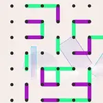 다양한 색상의 점과 선이 격자 모양으로 연결된 패턴