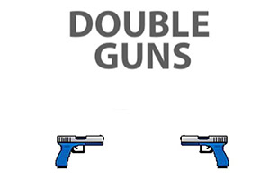 Double Guns라는 글자 아래 두 개의 파란색 권총 이미지