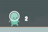 2D 초록 외계인이 등장하는 멋진 플랫폼 게임