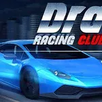 파란 스포츠카와 Drag Racing Club 텍스트가 있는 이미지