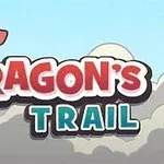 빨간 용과 탑을 배경으로 구름 위에 제목이 있는 그림