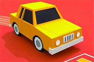 노란색 자동차가 빨간색 배경 위에 놓여 있는 이미지