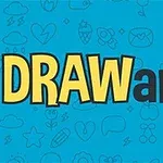 파란 배경 위에 DRAWar