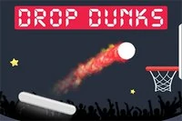 손가락을 슬라이드하여 떨어지는 공을 링에 넣으세요