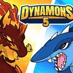 불타는 용과 푸른 상어 같은 생물의 대결 장면