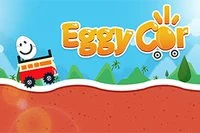 Eggy Car는 언덕 오르기의 장애물이 있는 차 위에 달걀이 있는 게임