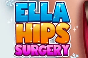 화려한 색상의 굵은 글씨로 ELLA HIPS SURGERY라는 텍스트가 쓰여져 있음