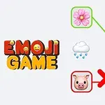 꽃, 구름, 벌, 돼지, 우산 이모티콘과 빨간색 X 기호가 포함된 퍼즐 이미지