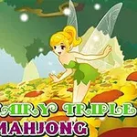 노란 옷을 입은 요정이 숲 속에 있는 꽃밭에 서 있다