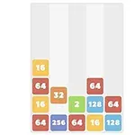 다양한 색상의 숫자 블록들이 4개의 세로 줄로 쌓여 있는 이미지