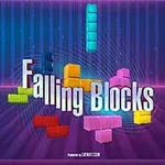 화면 중앙에 Falling Blocks 텍스트와 다양한 색상의 블록들이 있는 이미지