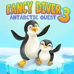 두 마리의 행복한 펭귄이 얼음 위에 서 있는 이미지