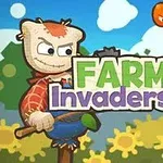 허수아비와 해바라기 밭 위로 떠다니는 화난 호박과 구름의 애니메이션 이미지