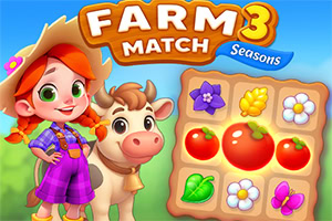 소녀와 소가 있는 농장 테마의 퍼즐 이미지