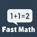 말풍선 안에 1+1=2라는 수학 문제가 쓰여 있고 아래에 Fast Math라는 문구가 있는 이미지