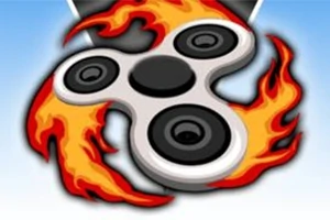 불꽃으로 둘러싸인 회전 장난감 피젯 스피너