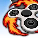 불꽃으로 둘러싸인 회전 장난감 피젯 스피너