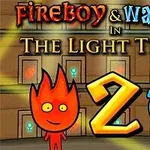 불꽃 모양의 빨간 캐릭터와 물방울 모양의 파란 캐릭터가 숫자 2와 함께 중앙에 배치된 이미지