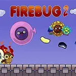 만화 스타일의 생물들이 돌로 된 길 위를 달리며 구름이 떠 있는 하늘 배경이 펼쳐져 있습니다