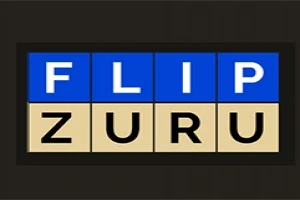 파란색과 베이지색 타일에 FLIP ZURU라고 적힌 이미지