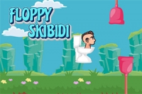 플로피 스키비디에서 비행 화장실을 조종하는 어려운 아케이드 게임