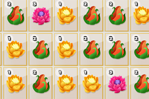 다양한 색상의 꽃 아이콘들이 숫자와 함께 격자 형태로 배열되어 있는 이미지