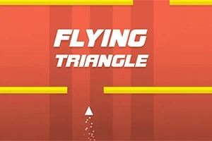 빨간색 배경에 FLYING TRIANGLE라는 글자가 있고, 아래쪽에 흰색 삼각형 화살표가 보입니다