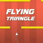 빨간색 배경에 FLYING TRIANGLE라는 글자가 있고, 아래쪽에 흰색 삼각형 화살표가 보입니다