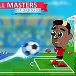 두 캐릭터가 축구 필드에서 축구공을 향해 달려가는 장면