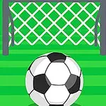 축구 골대 앞에 놓인 축구공