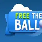 파란색 배경에 FREE THE BALL 텍스트와 공 그래픽이 있는 이미지