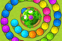 개구리를 조종해 다양한 도전적인 레벨에서 공을 파괴하세요!