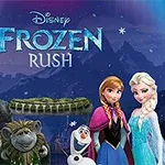 디즈니 겨울왕국 캐릭터들이 밤하늘과 산을 배경으로 모여 있는 모습