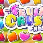 알록달록한 과일과 함께 FRUIT CRUSH FRENZY라는 텍스트가 중앙에 배치된 이미지