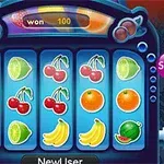 귀여운 과일과 동물 캐릭터들이 있는 밝고 알록달록한 이미지