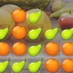 노란색 배와 주황색 오렌지가 격자 무늬로 배열된 이미지