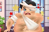 싸움 후에 스모 선수가 너무 지저분해 보여요