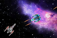 적의 함선과 총알 폭풍 속을 비행하세요