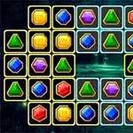 다양한 색상의 보석들이 격자 형태로 배열된 이미지