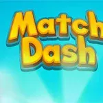 밝은 하늘색 배경 위에 노란색으로 강조된 Match Dash라는 텍스트가 중앙에 있음