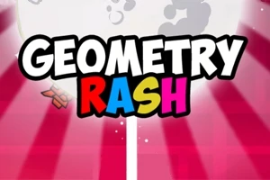 빨간 배경에 GEOMETRY RASH라는 화려한 색상의 글자가 가운데 나타나 있는 이미지