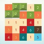 다양한 색상의 숫자가 있는 5x5 격자 퍼즐 이미지