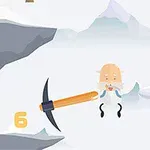 캐릭터가 곡괭이를 잡고 공중에 떠 있는 모습이 담긴 이미지