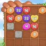 나무 판에 다양한 색상의 숫자 풍선과 귀여운 캐릭터가 포함된 그림