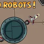 두 대의 로봇이 금속 배경 위에서 바퀴와 함께 움직이고 있는 모습