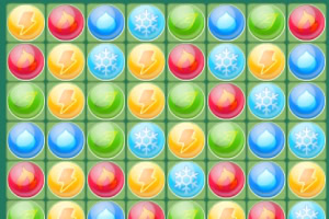 다양한 색상의 원형 보석들이 격자로 배열되어 있는 이미지